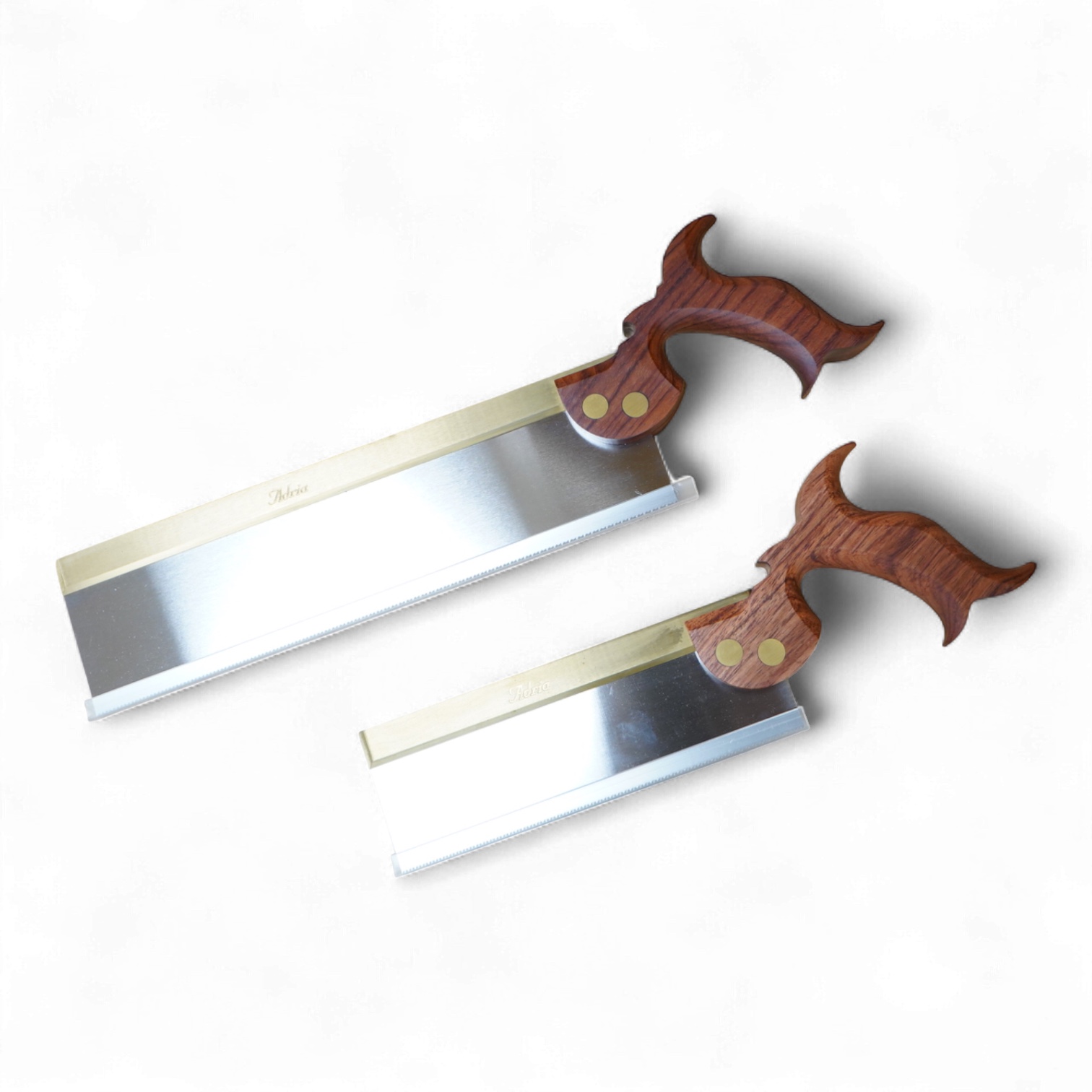 Two boxed Canadian Adria Toolworks Inc. wood saws; a small tenon rip saw, together with a dovetail saw